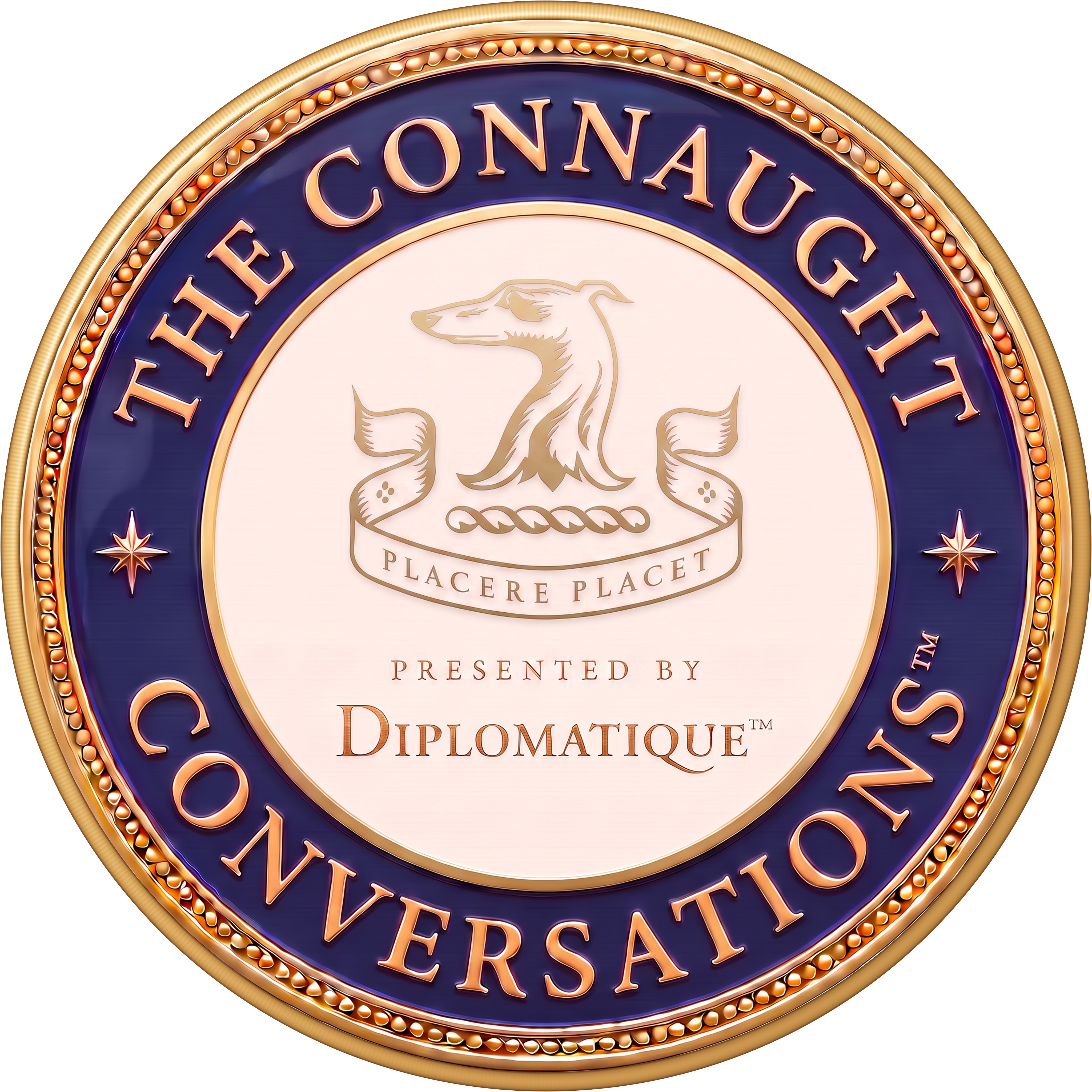 The Connaught Conversations™ medallion, presented by Diplomatique™